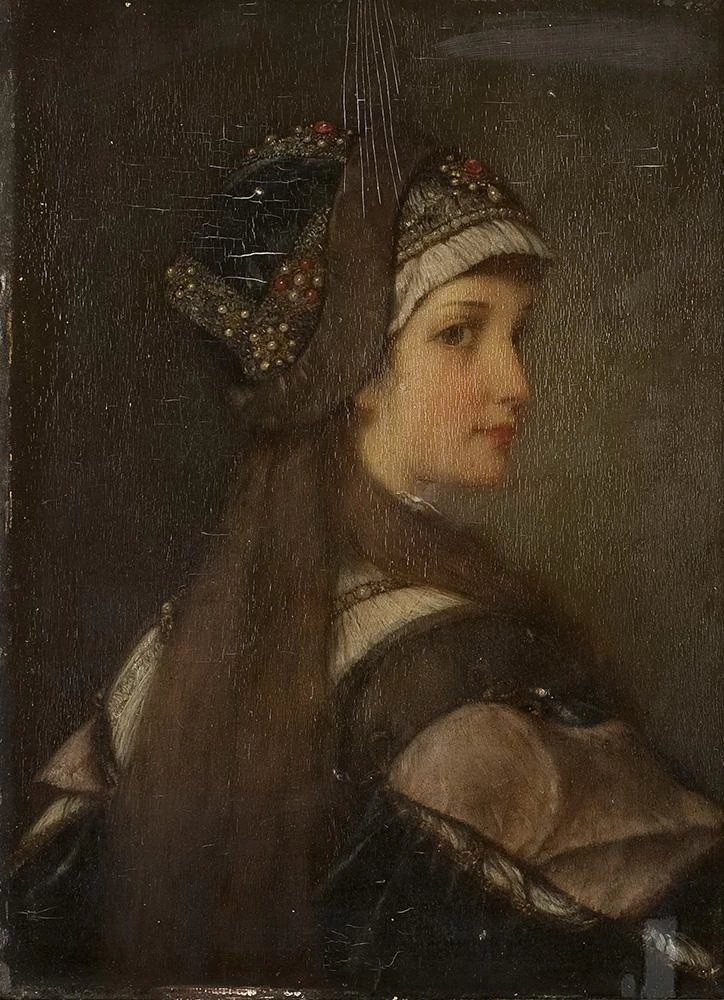 Ritratto di una giovane donna in costume - Altamann Anton